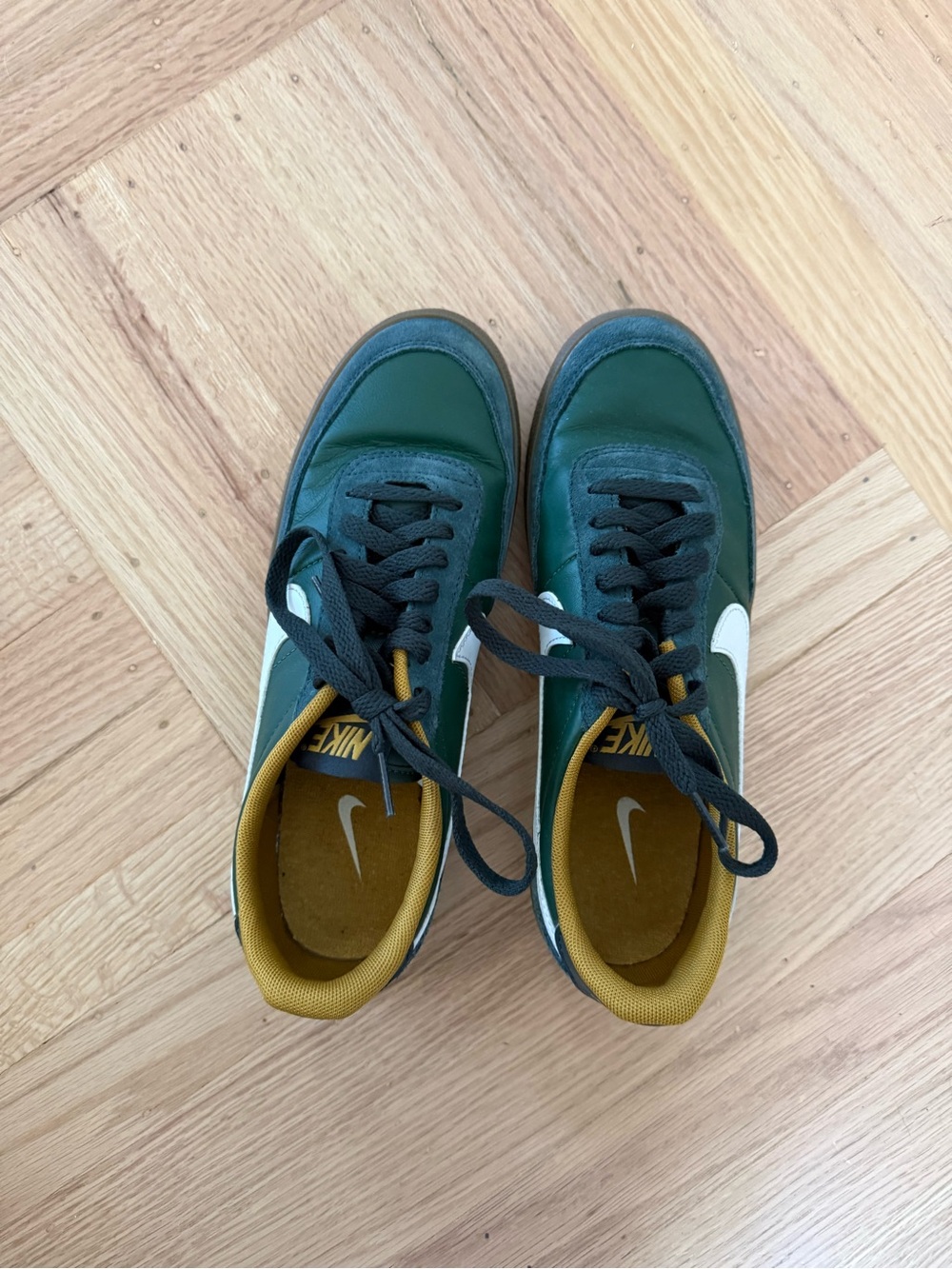Nike Women’s Green, White & Mustard Low-Top Sneakers - Picture 2 of 3